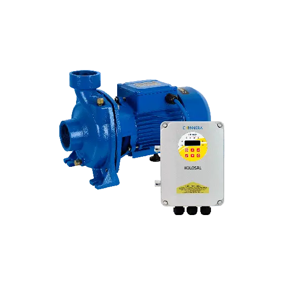 BOMBA DE SUPERFICIE HORIZONTAL 750W PARA BOMBEO SOLAR. INCLUYE CONTROLADOR. SUCCIÓN Y DESCARGA DE 2"