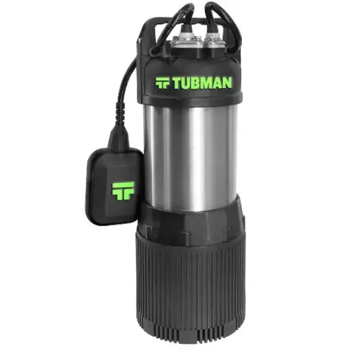 BOMBA SUMERGIBLE TUBMAN 1 HP PARA USO RESIDENCIAL, PROFUNDIDAD MAXIMA DE INMERSIÓN 5M, 127 V