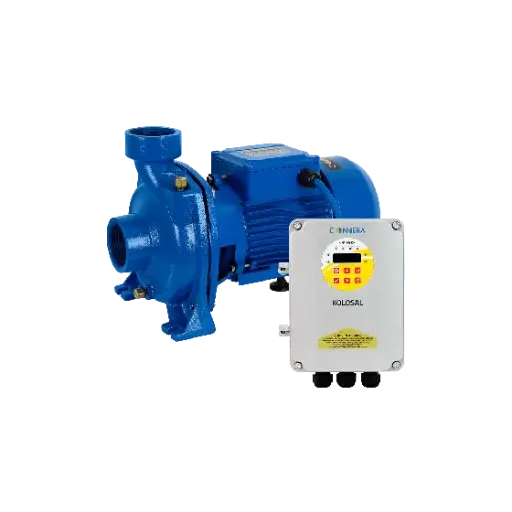 BOMBA DE SUPERFICIE HORIZONTAL 750W PARA BOMBEO SOLAR. INCLUYE CONTROLADOR. SUCCIÓN Y DESCARGA DE 2"