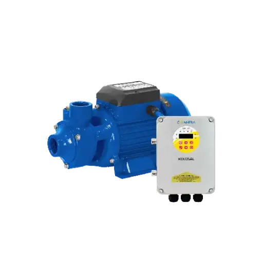 BOMBA DE SUPERFICIE HORIZONTAL 550W PARA BOMBEO SOLAR. INCLUYE CONTROLADOR. SUCCIÓN Y DESCARGA DE 1"