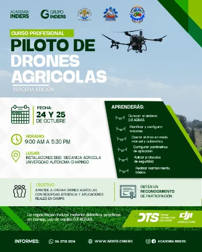 Curso Profesional Piloto de Drones Agrícolas DJI AGRAS