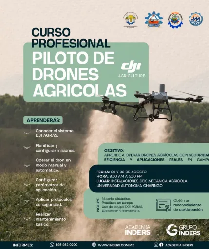 Curso Profesional Piloto de Drones Agrícolas DJI AGRAS